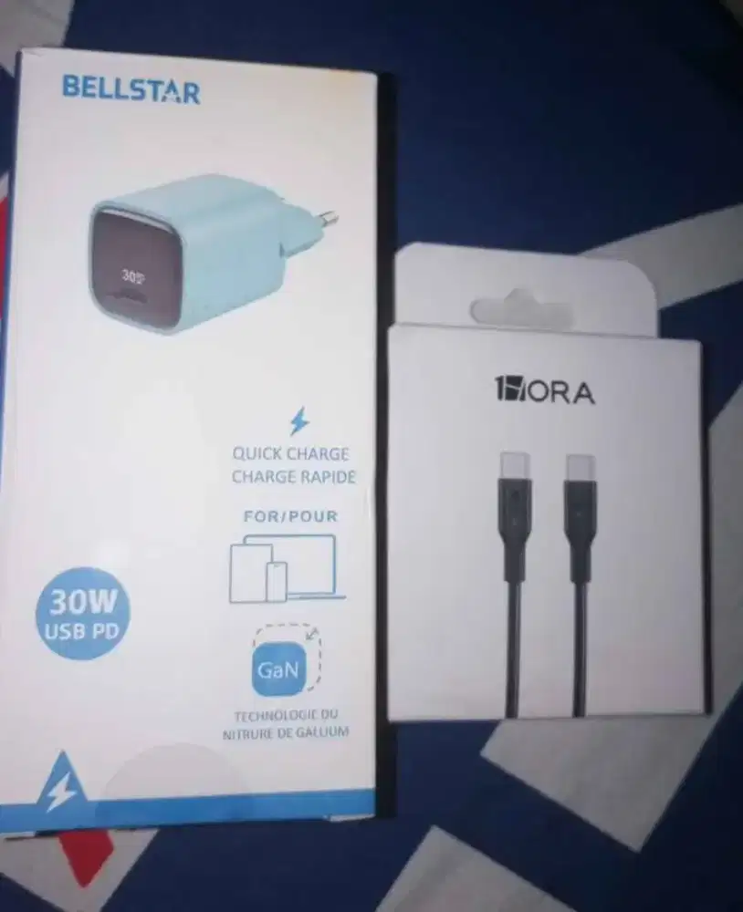Kepala charger BELLSTAR 30W kabel type C to C 60w