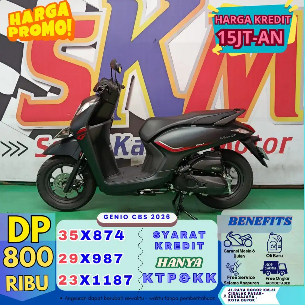 (hanya angsrn 30rb/hari bisa punya matic) Genio 2026 cash credt