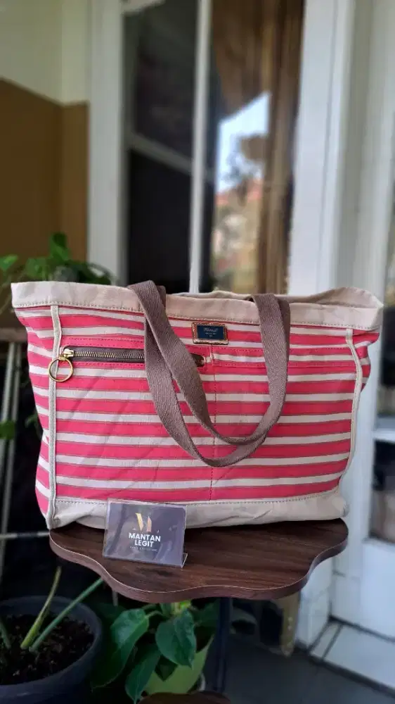 Tote Fossil bahan kanvas original