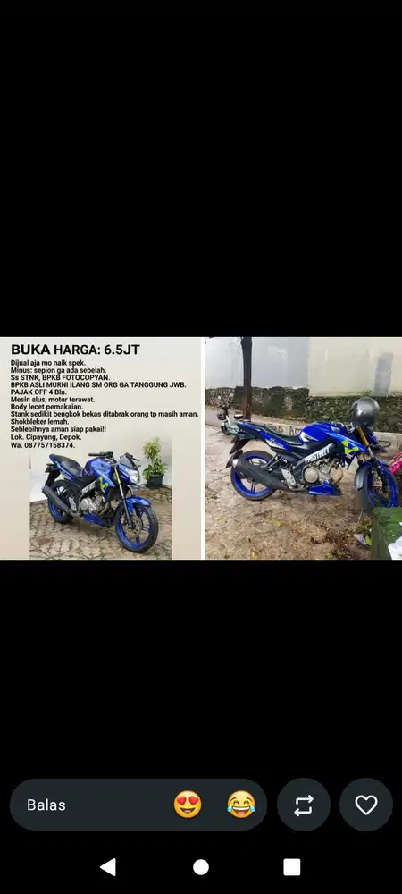 BU mau pindah matic dijual cepat