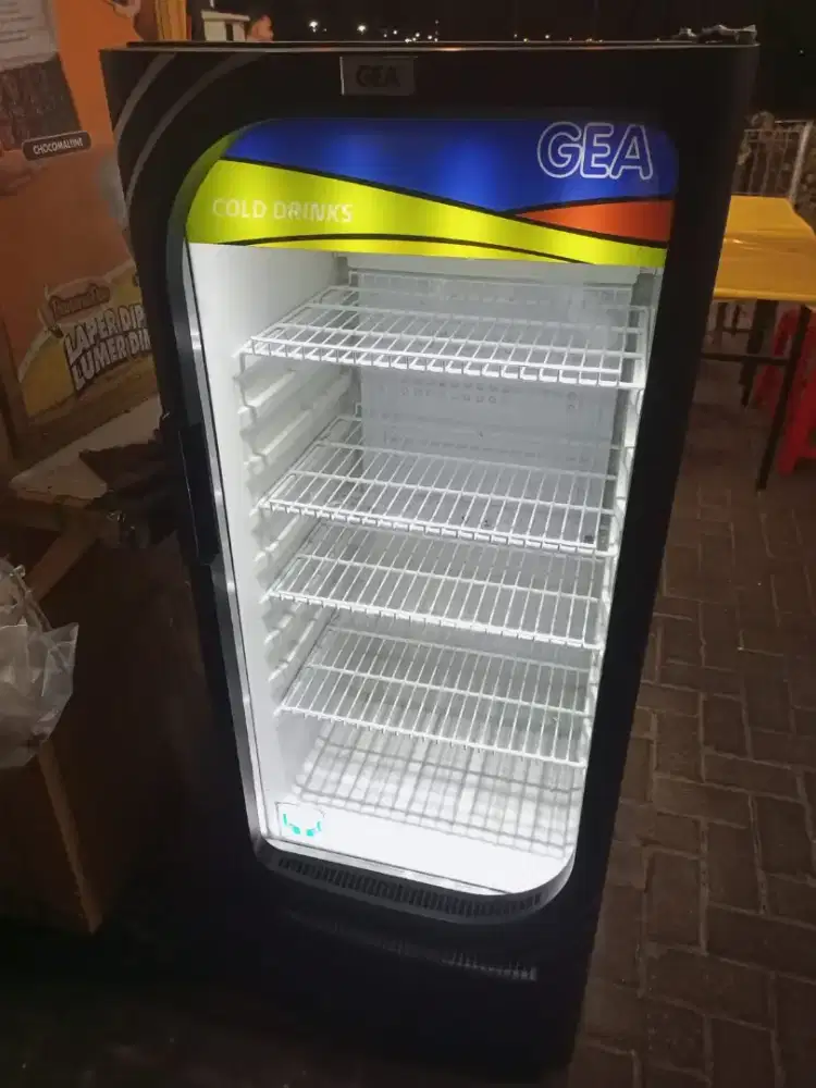 Jual bu showcase kulkas pendingin minuman ukuran 4 rak normal