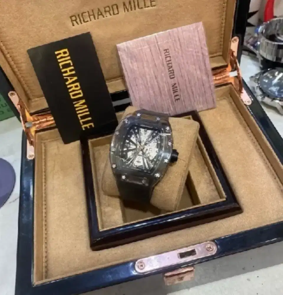 Jual cepat murah jam tangan baru Richard Mille transparant istimewa