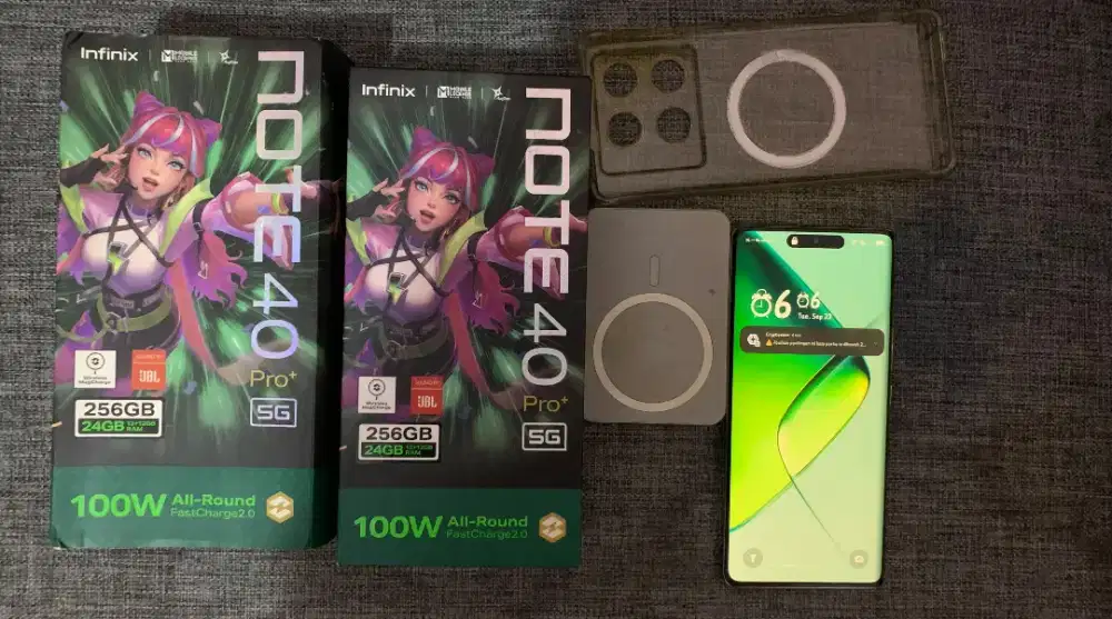 Infinix Note 40 Pro Plus 5G Ram 12+12Gb / 256 Gb Fullset Mulus