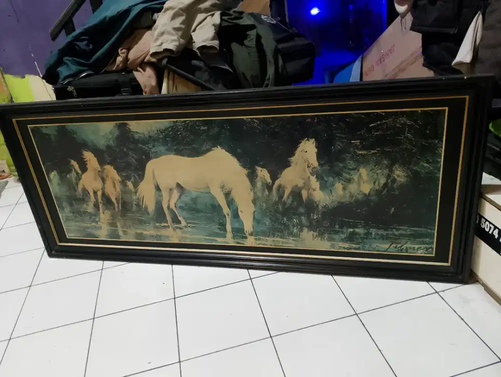 Lukisan kuda bekas mulus