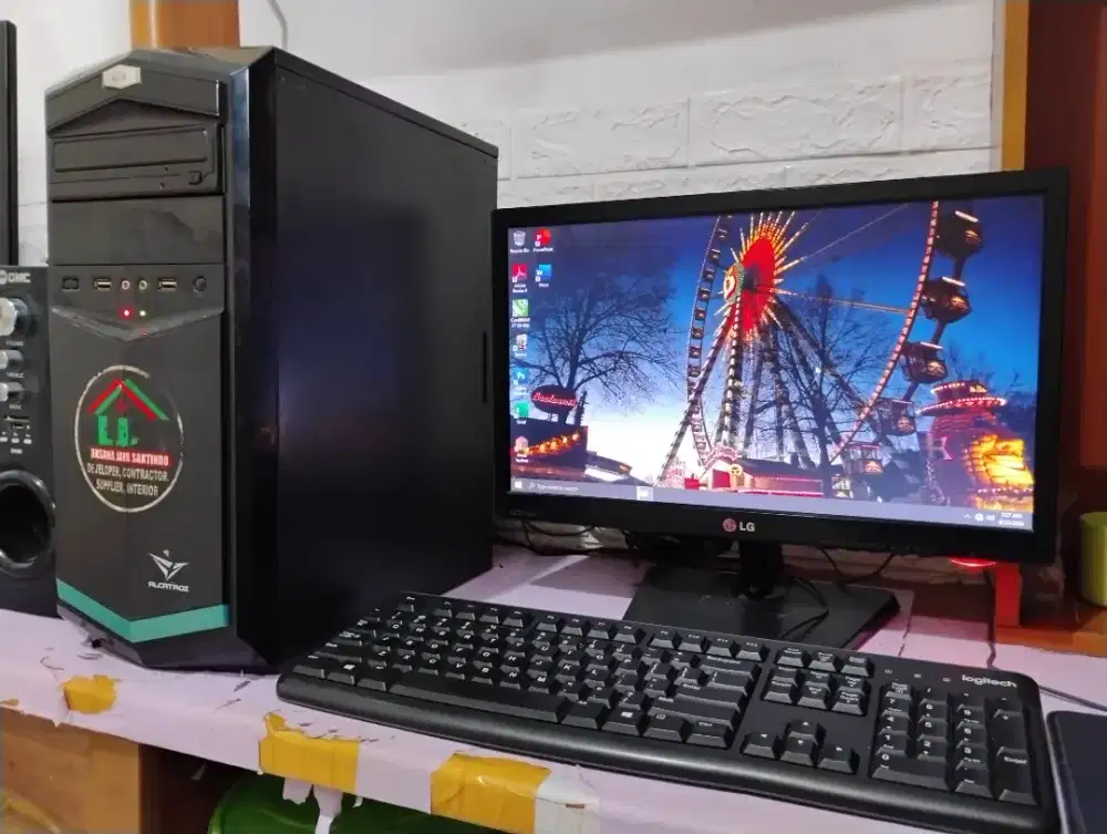 Pc gaming intel + vga nvidia gtx 1050 + ram 8gb + monitor 19inch