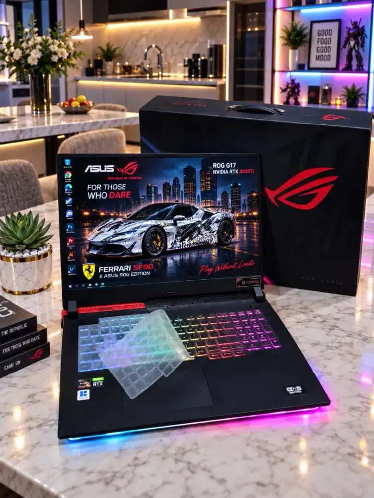 Laptop Gaming ASUS ROG Ryzen 7 RTX 3050Ti Siap Pakai