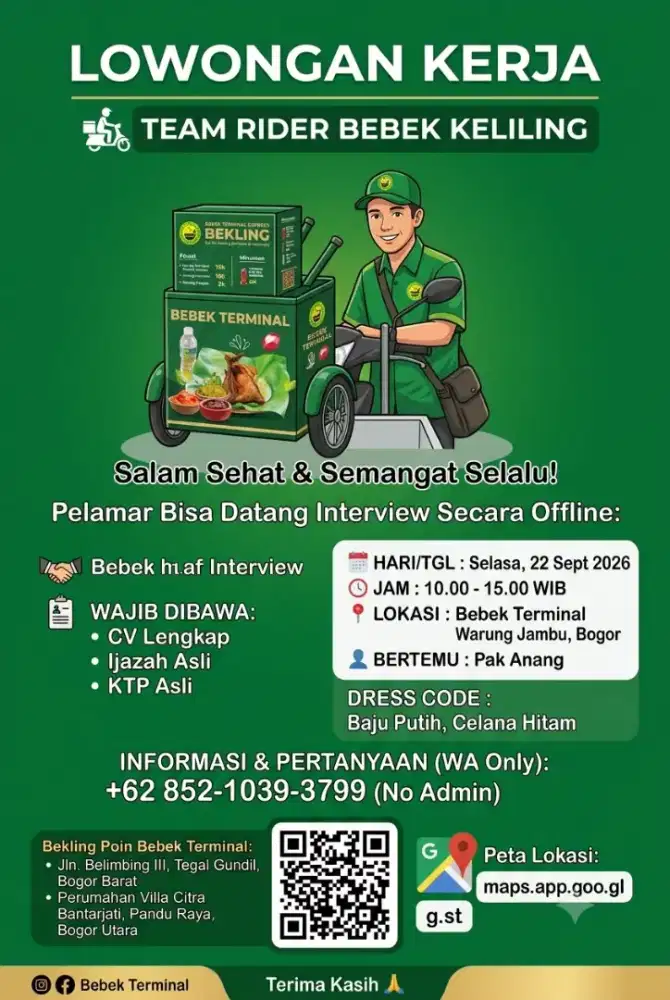 Di Butuhkan Driver motor ( Team Rider) Bekling bogor