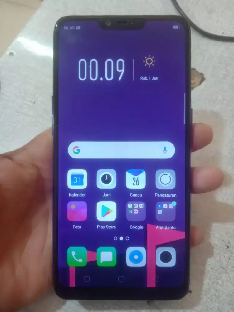 oppo a3s minus retak
