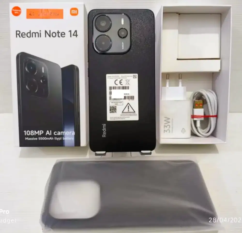 Xiaomi Redmi Note 14 4G 8/256 Gb Likenew 99% Ex Resmi boleh TT/BT yah.