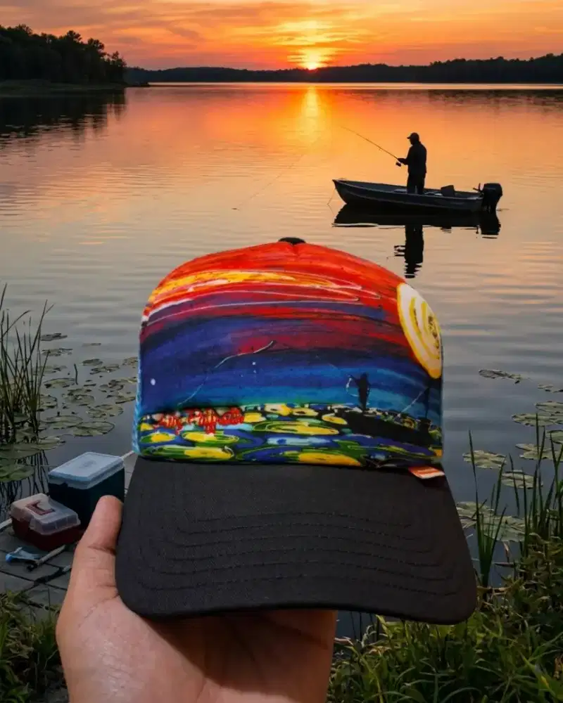 Topi Trucker Mancing Ikan Simms Original Second Warna Biru