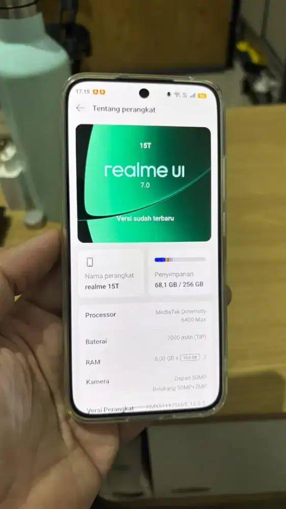 Realme 15T 5g 8/256gb hp cas aja