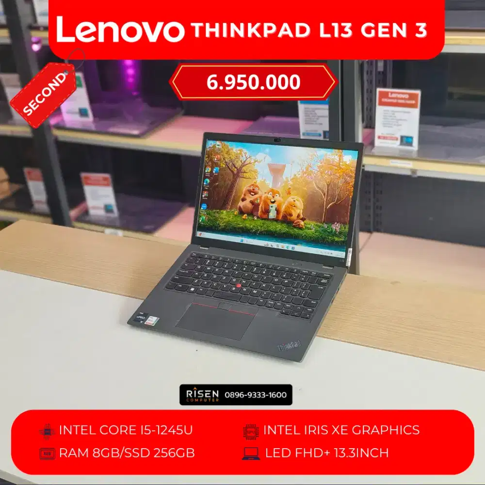LENOVO THINKPAD L13 GEN 3 I5-1245U RAM 8GB SSD 256GB FHD+ 13,3Inch