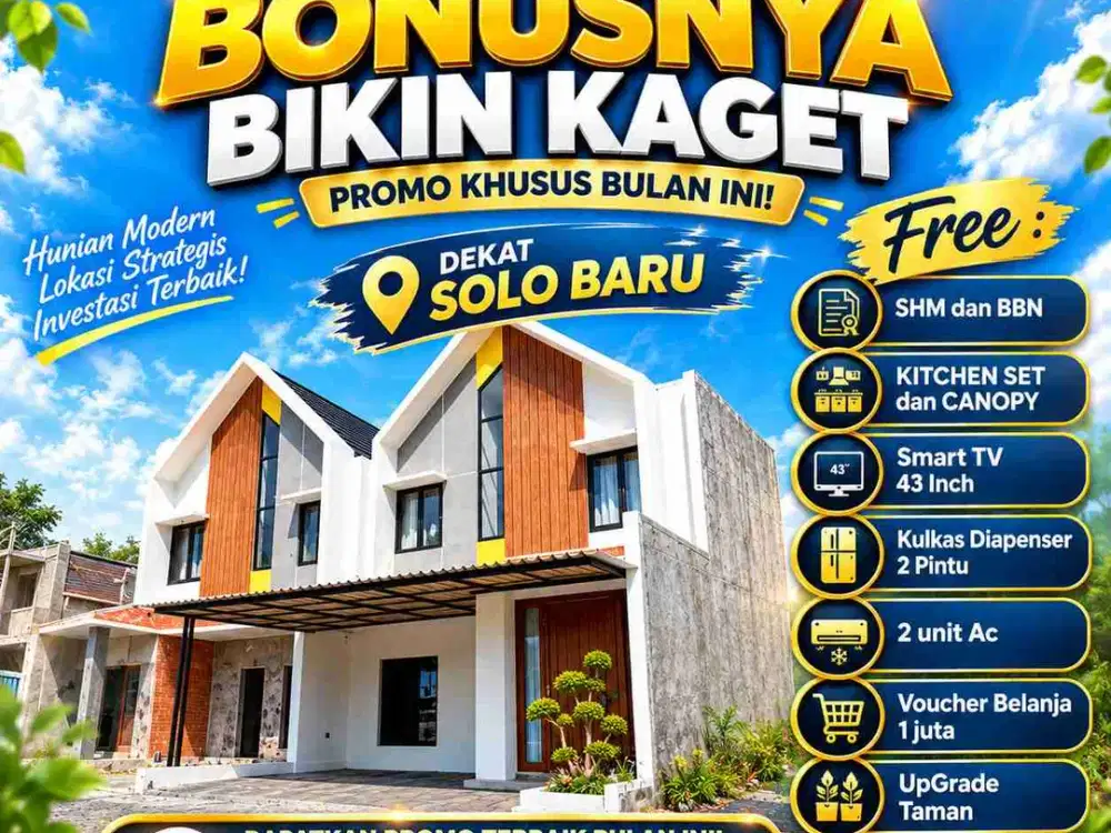 Promo September rumah skandinavian selatan solo baru