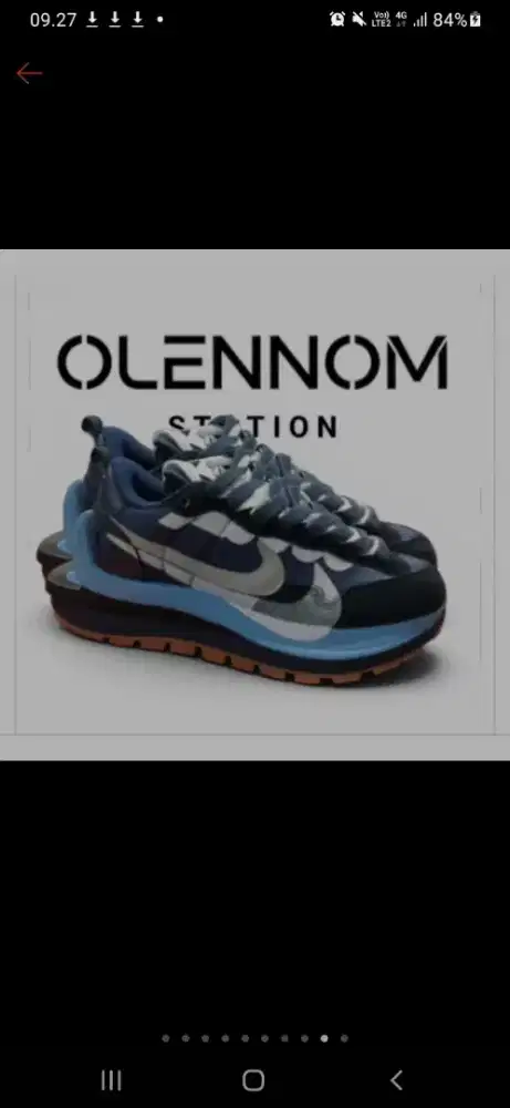 NIKE VAPORWAFFLE/ SACAI Blue.ORI Made in VIETNAM SIZE.37,5  / 23,5 CM