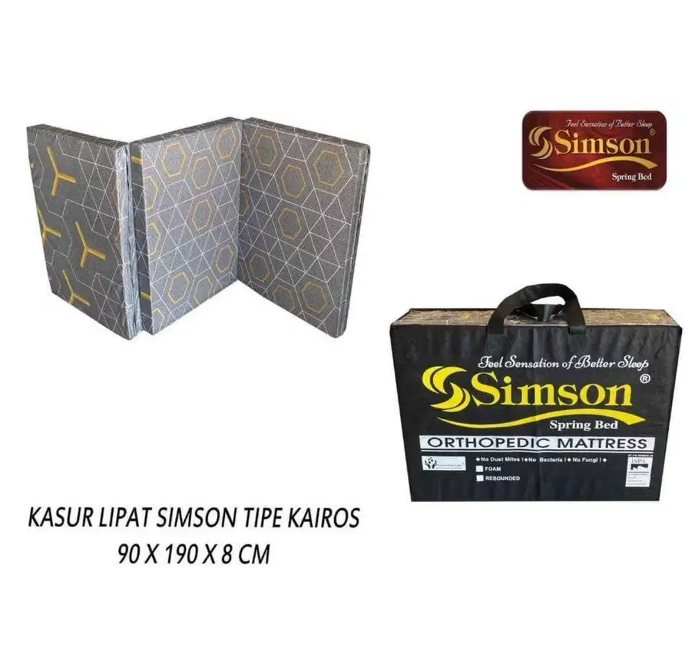Jual kasur lipat simson 90x190x8 cm bekas