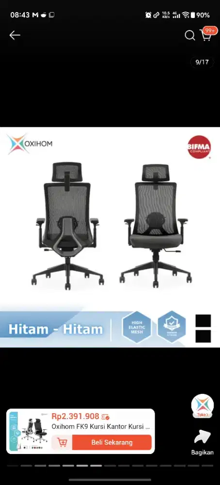 KURSI ERGONOMIS OXIHOM FK9