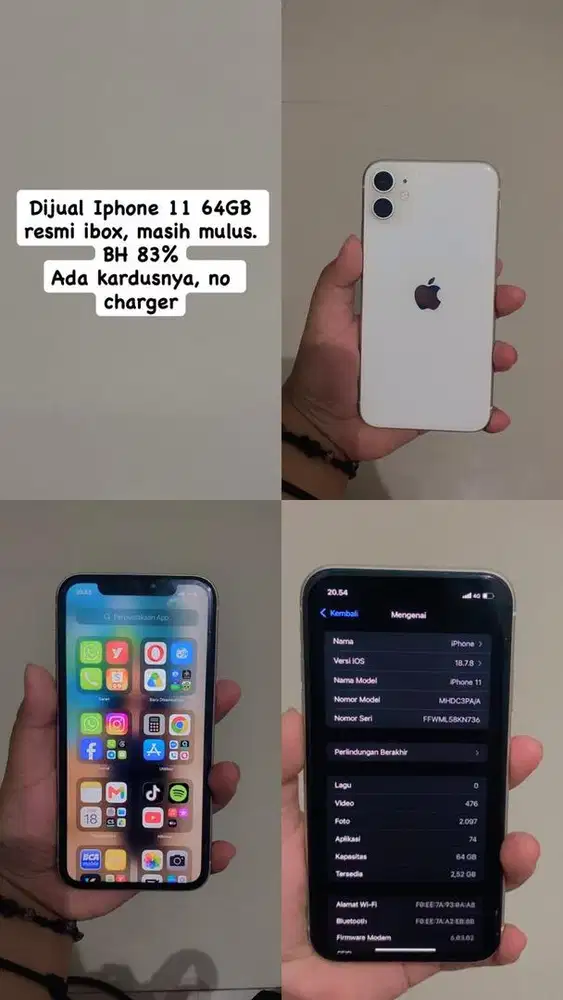 Dijual iphone 11 64GB second