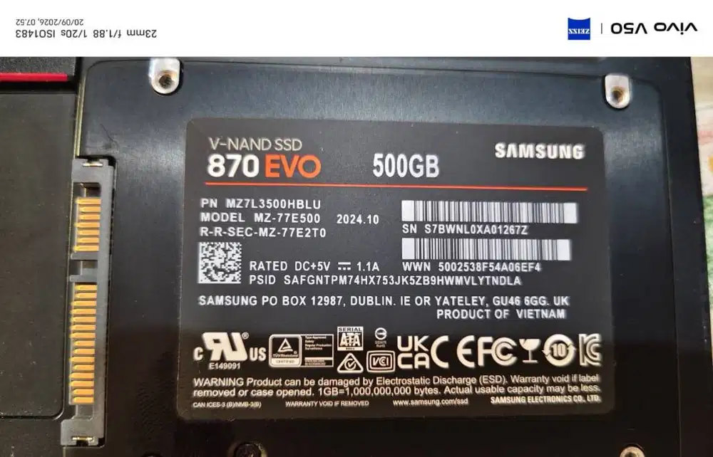 SSD samsung Evo 870 500 Gb