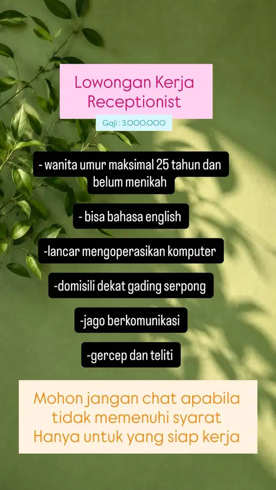 Loker Receptionist