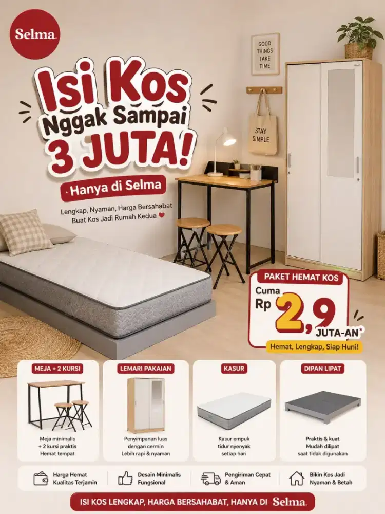 Paket Isi Kamar atau Kosan