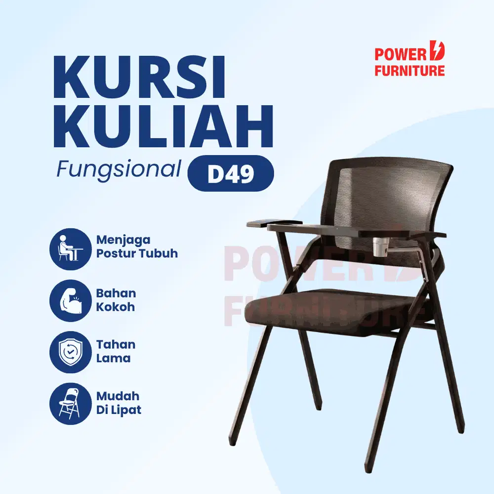 Kursi Kampus D49 - Bangku Kuliah & Bimbel | Diskon Harga Grosir