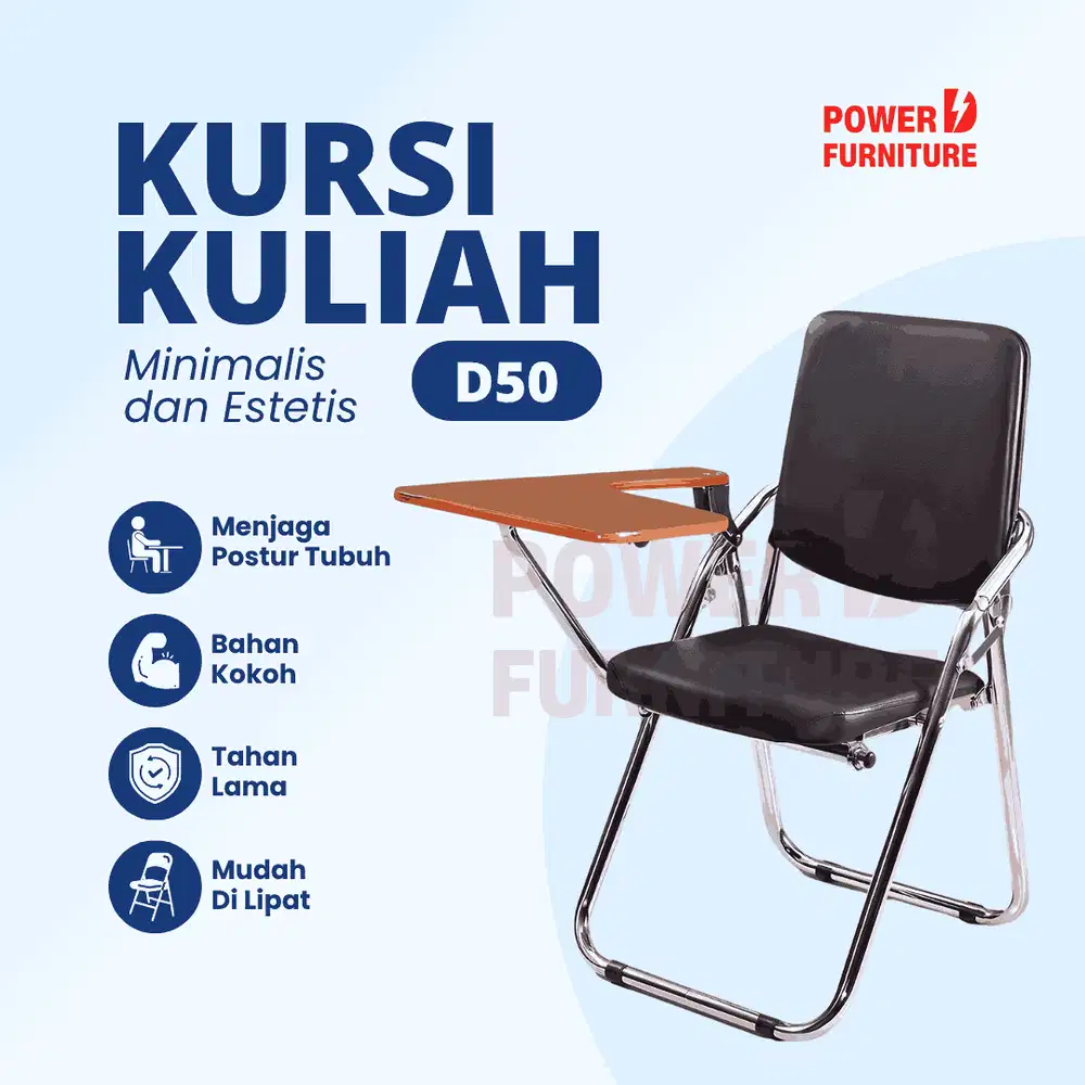 Kursi Lipat Kuliah D50 - Kursi Training | Bahan Kuat & Tahan Lama