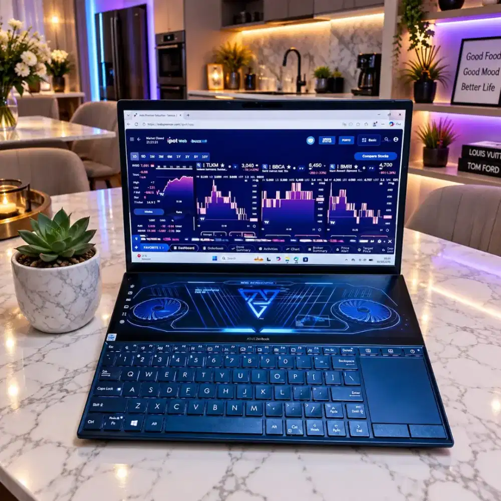 Laptop Inovative & Futuristik Asus ZenBook Duo Dual Screen + Dual VGA