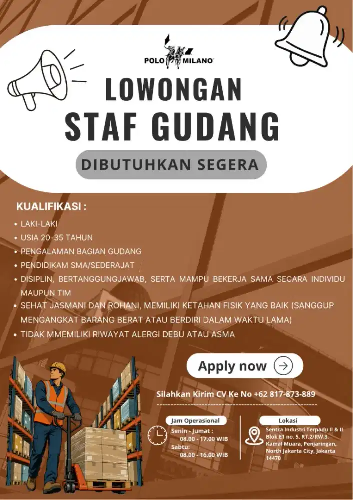 LOWONGAN BAGIAN GUDANG