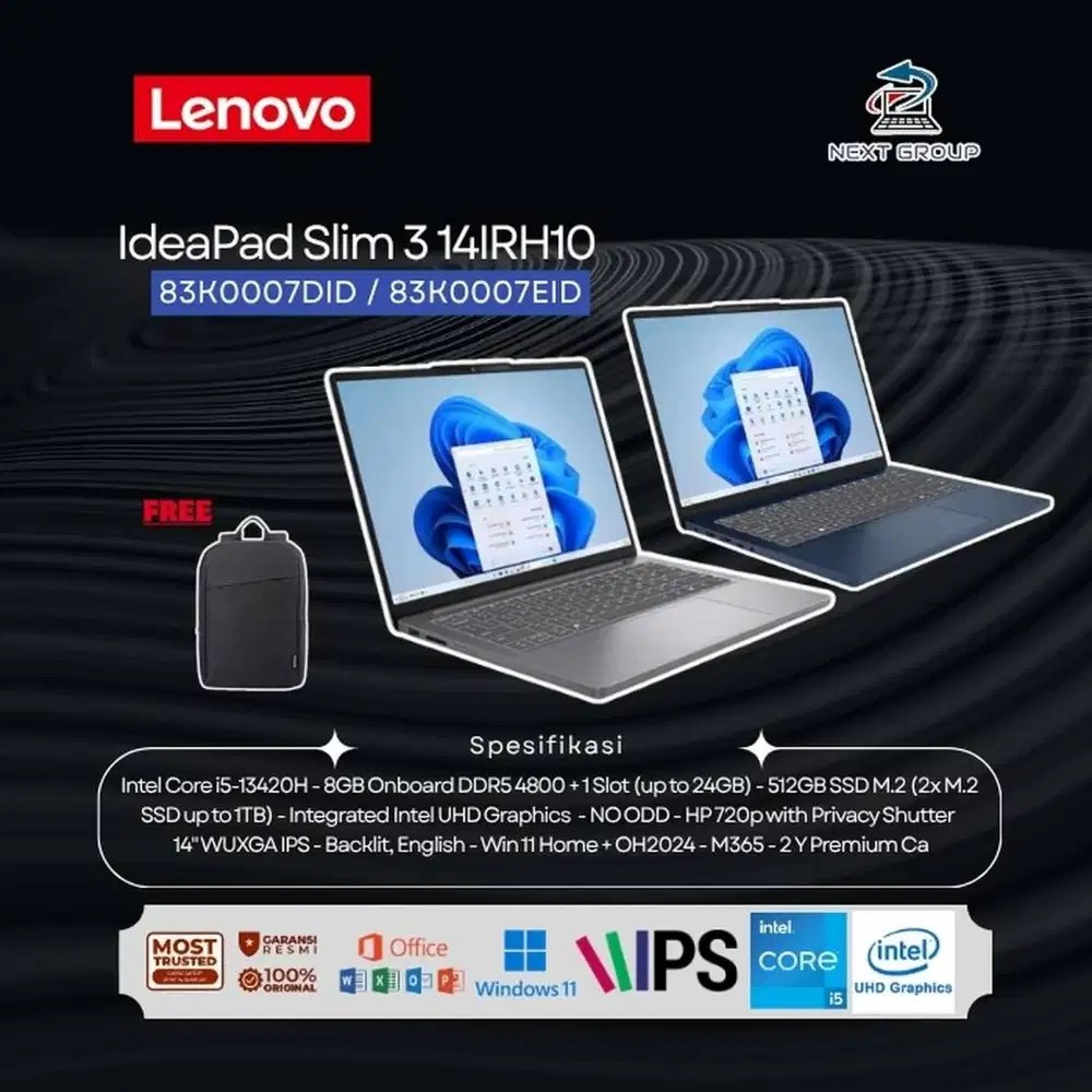 Lenovo IdeaPad Slim 3 14iRH10 83K0007DID core i5-13420H 8gb 512gb