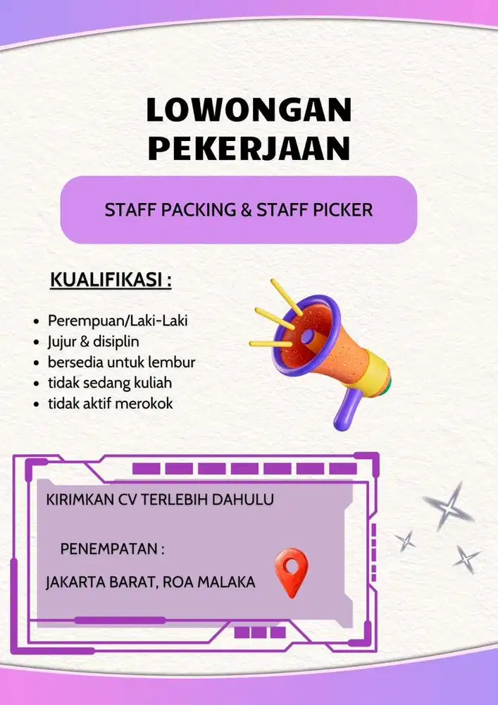 LOWONGAN PACKING DAN PICKER