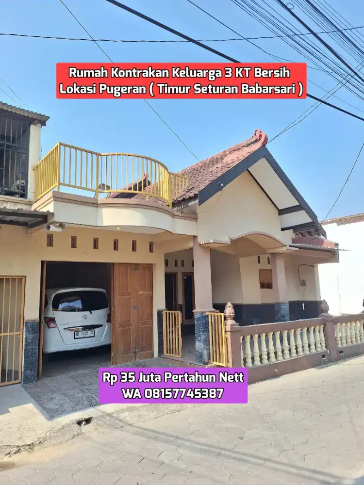RUMAH KONTRAKAN DEKAT SETURAN UPN 3KT RINGROD UTARA CASAGRANDE 35JUTA