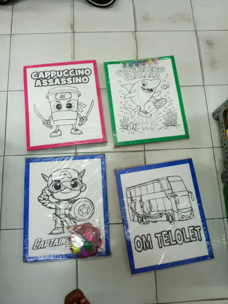 Mainan Anak Lukis Styrofoam isi 2