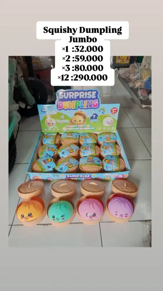 Mainan Anak Dumpling squishy jumbo Bubble led