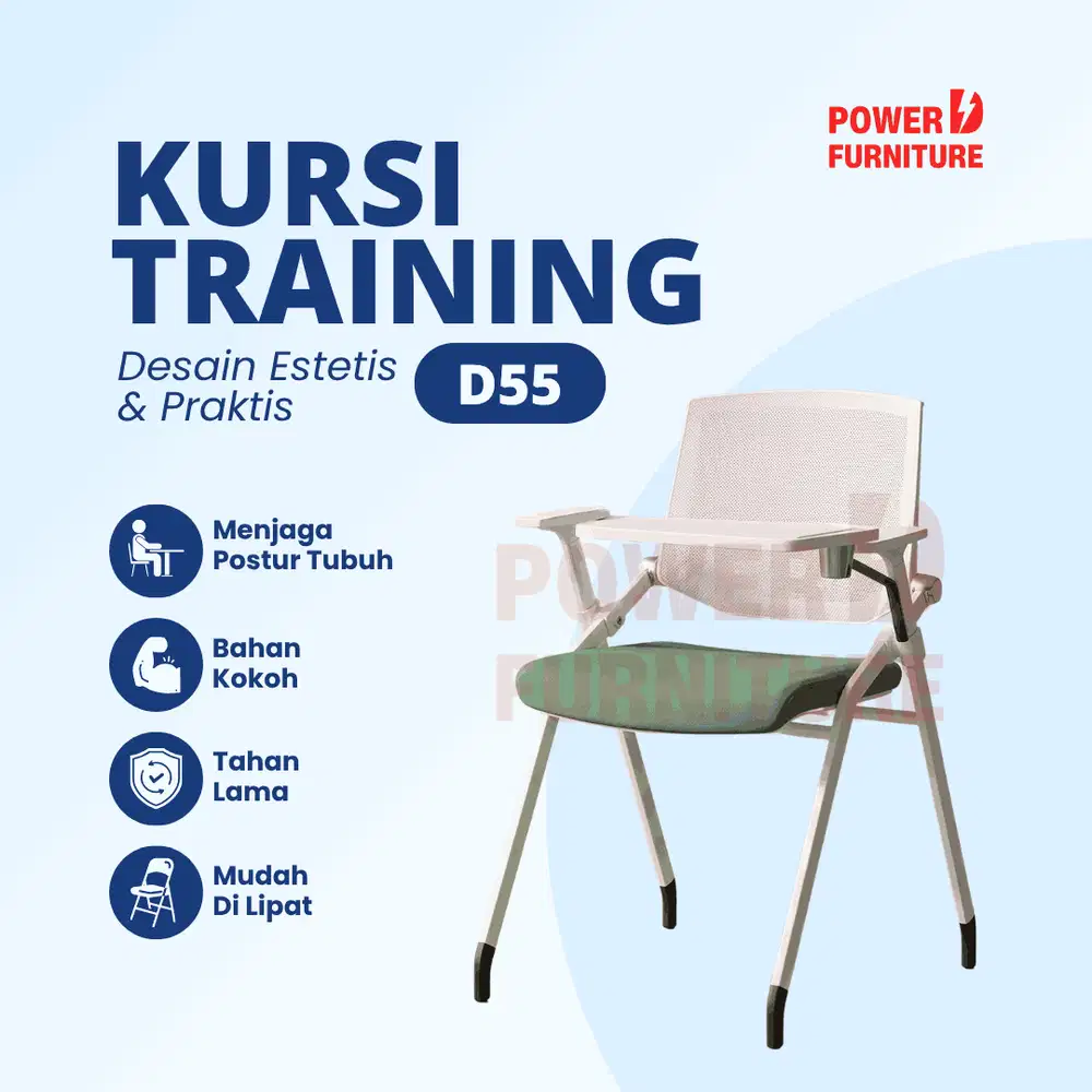Kursi Lipat Belajar D55 - Bangku Kampus | Kursi Kuliah Model Terbaru