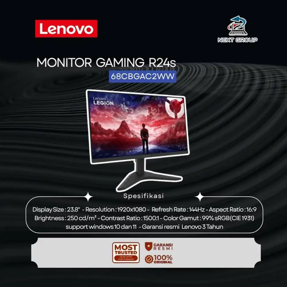Lenovo Monitor Legion R24s 23.8 IPS 99% sRGB 144Hz