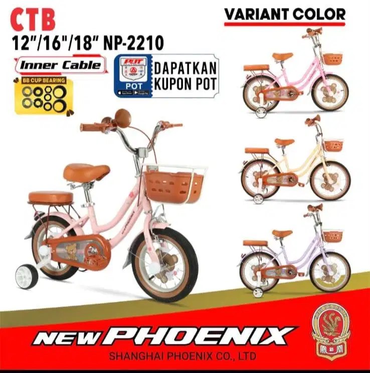 Sepeda CTB 12 inch Merk New Phoenix NP -2210