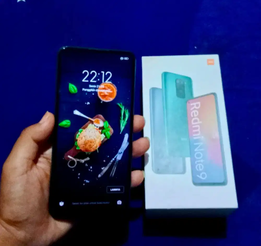 Redmi Note 9 ram 4+1/64 Fullset Mulus Nomines