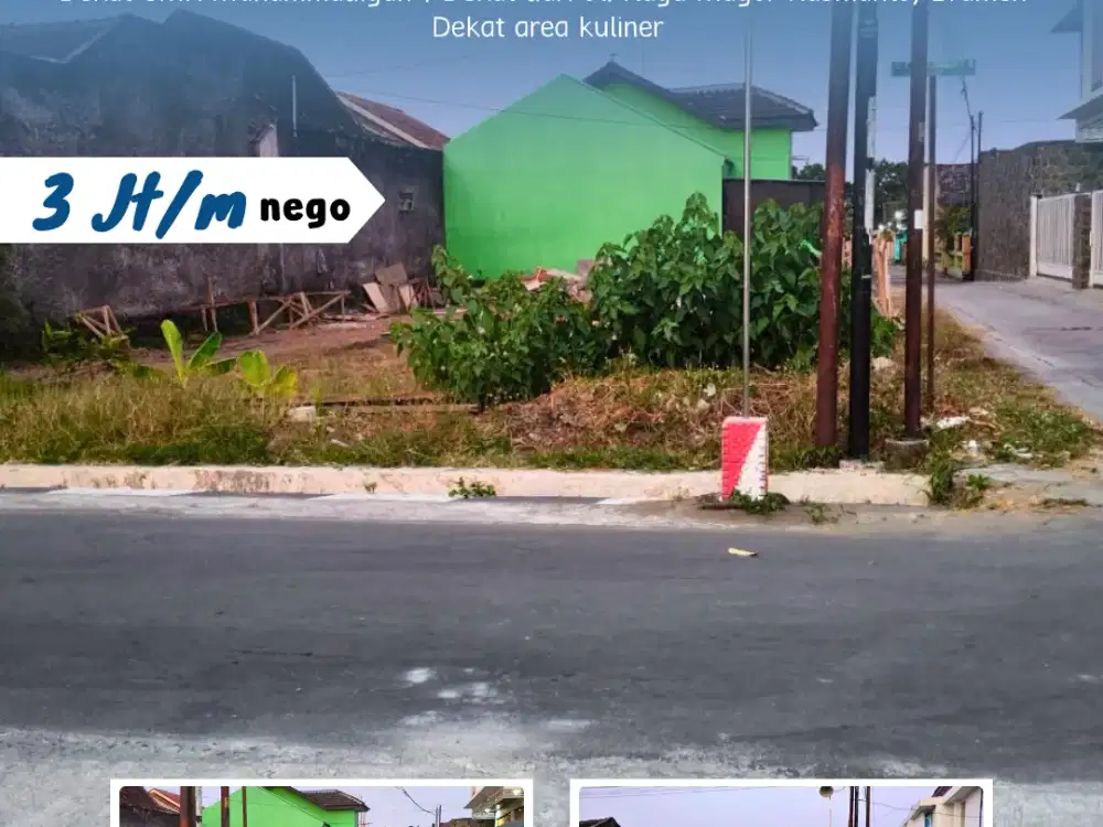 Dijual Tanah Pekarangan Di  Pondok Mulyo, Gergunung, Klaten