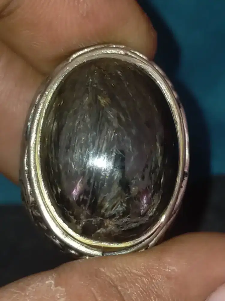 Cincin batu akik natural bulu macan