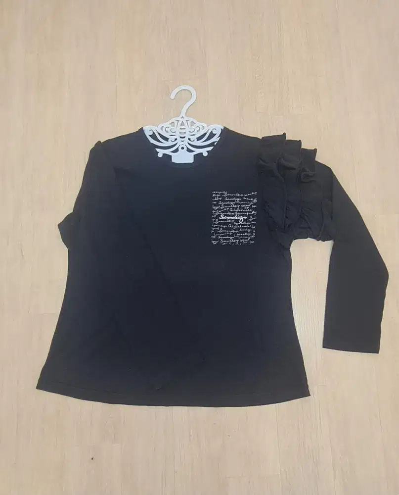Atasan second sign kaos premium, kaos tangan panjang lucu