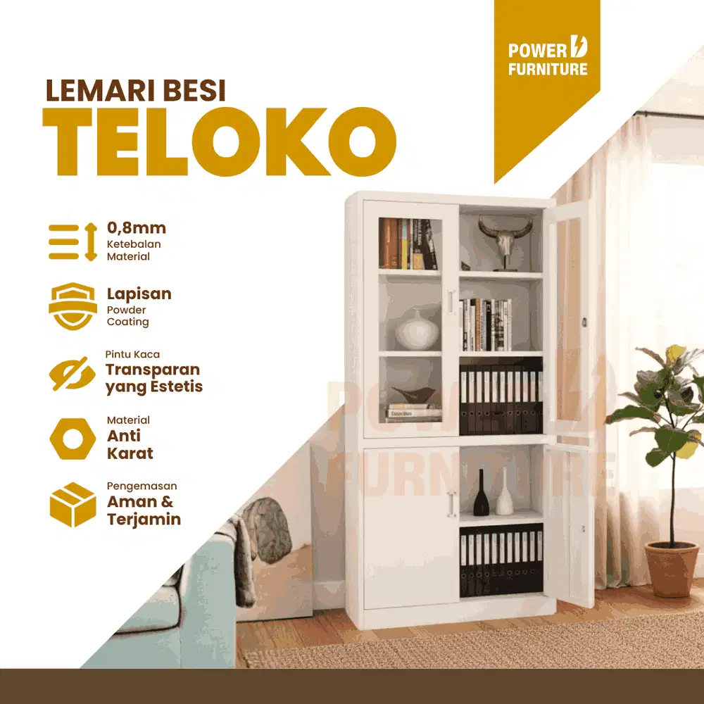 Lemari Besi Kantor TELOKO - Filling Cabinet Besi | Lemari Kabinet Besi