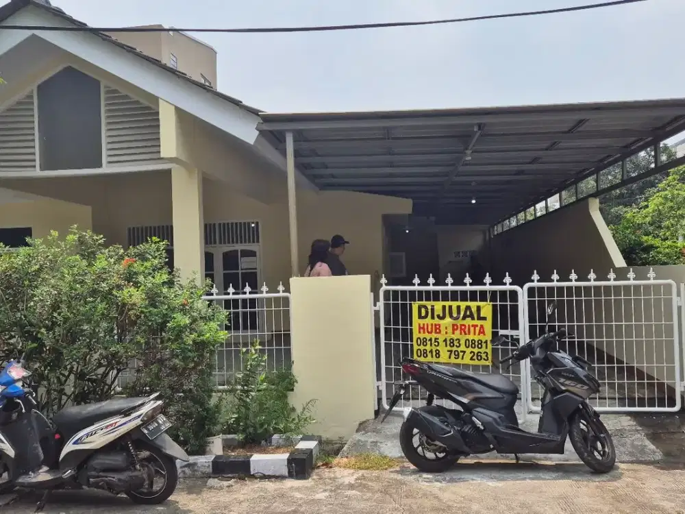 Jual Cepat Rmh Pojok, sudah renov, bagus. LT165, kamar tidur 3, Kamar mandi 1, Vila Nusa Indah 2, Bojong kulur
