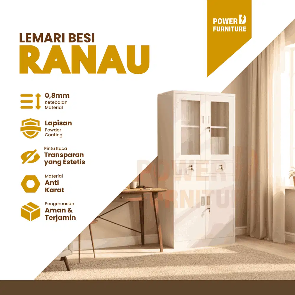 Lemari Arsip Besi RANAU - Lemari Kantor | Lemari Dokumen Besi