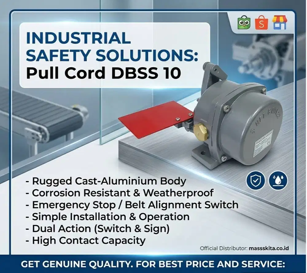 JUAL Emergency Stop Conveyor - Pull Cord DBSS 10