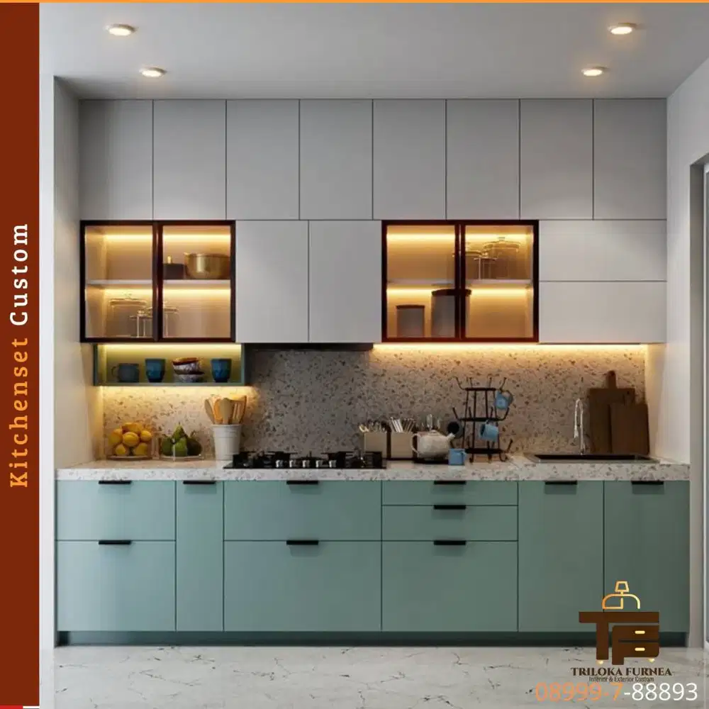 Kitchenset custom terbaik bisa request desain dan motif