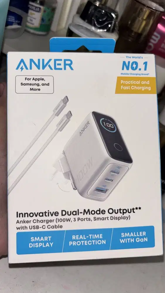 FOR SALE! Anker Charger (100W, 3 Ports, Smart Display) with USB-C