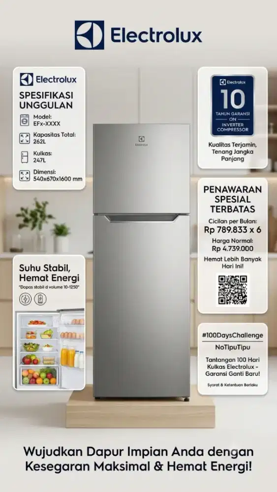 Kulkas electrolux 2 pintu