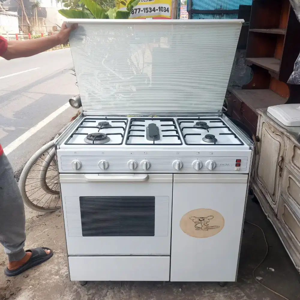 Freestanding Gas Cooker ITALINA 5 Tungku & Oven • Kompor Standing