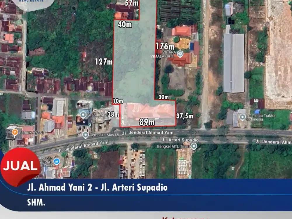 Tanah dan Bangunan Jl Ahmad Yani 2 Jl Arteri Supadio, Kubu raya Pontianak