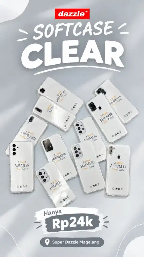 Softcase Clear Iphone and android